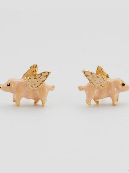 Flying Pig Stud Earrings