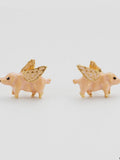 Flying Pig Stud Earrings