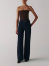 NCE Knit Wide Leg Jean in Long Gone