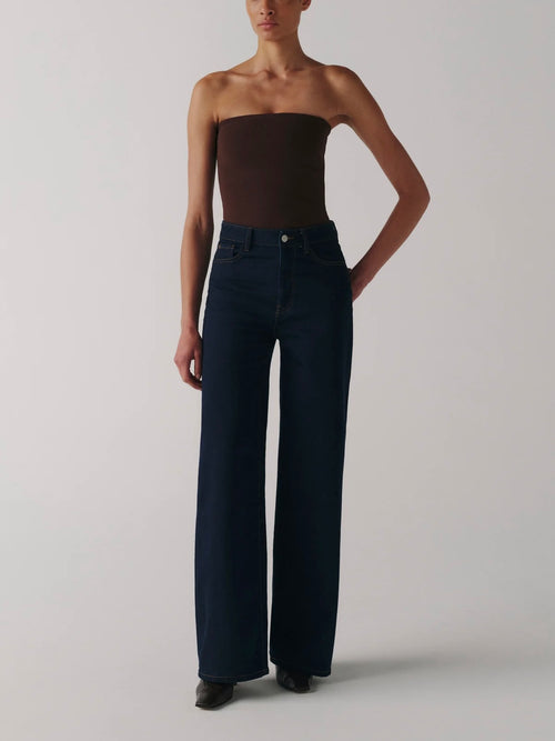 NCE Knit Wide Leg Jean in Long Gone