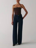 NCE Knit Wide Leg Jean in Long Gone