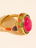 Merveille Cabochon Ring in Fuchsia