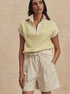 Fowley Knit Top in Snow White & Limeade