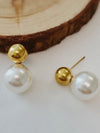 Ball & Pearl Stud Earring