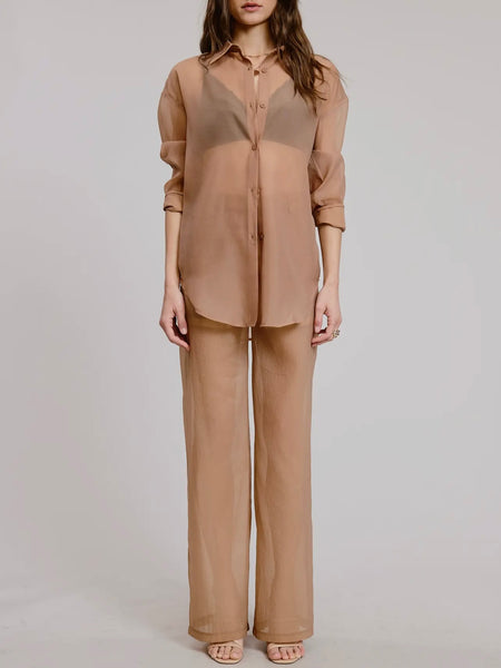 Sheer Intentions Pant in Taupe