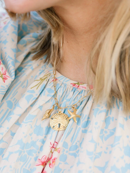 Sand & Sea Paperclip Necklace