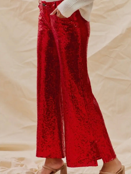A Sprinkle of Sparkle Pant in Red