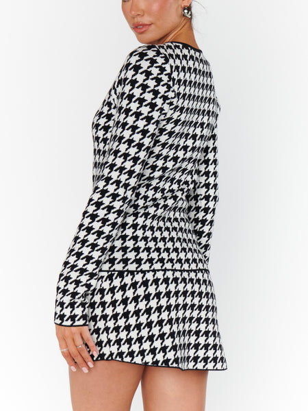 Tippi Skirt in Houndstooth Knit