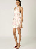 Pico Polka Dot Dress in Ivory & Cherry