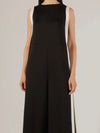Adelaide Contrast Stripe Jumpsuit in Black