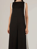 Adelaide Contrast Stripe Jumpsuit in Black