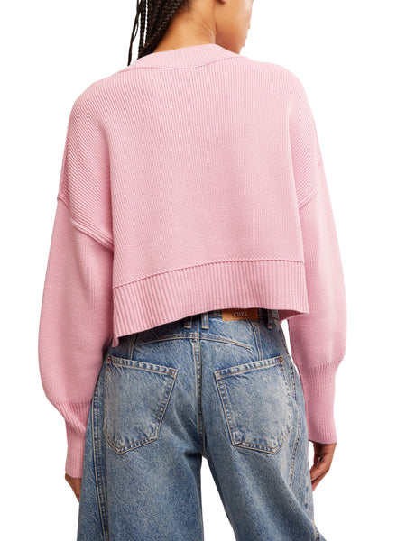 Easy Street Crop Pullover in Lollipop