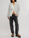 Thistle Hooded Cardi in Grey Combo