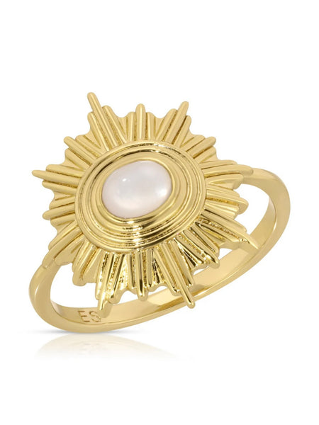 Supernova Ring in Mother of Pearl
