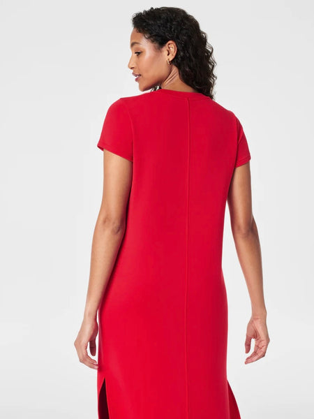 AirEssentials Maxi T-Shirt Dress in Red