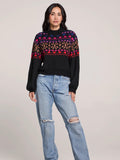 Emilia Fairisle Sweater in Black