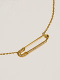 Lyselle CZ Safety Pin Necklace