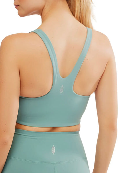 Never Better Square Neck Bra in Eucalyptus