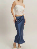 She's Cute Midi Skirt in Navy