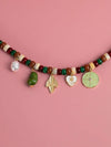 Leaf Charm Beaded Necklace