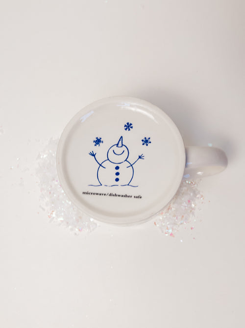 Holiday Top to Bottom Mug in Snowflakes