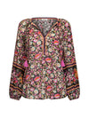 Impala Lily Tie Blouse in Night Blossom