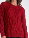 Can You Cable Sweater in Red