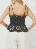 Last Resort Eyelet Tank in Black