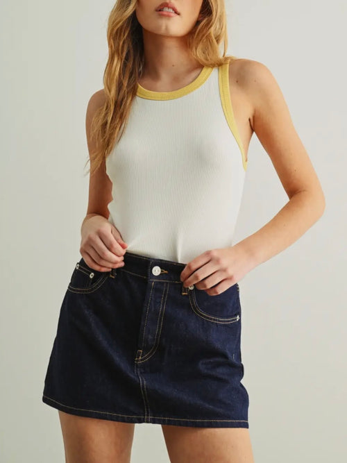 Conflict Of Interest Tank in Cream & Butter