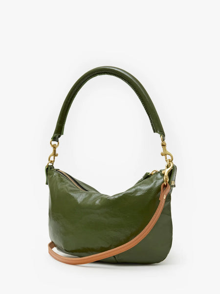 Petit Moyen Messenger in Army Crinkle Patent