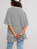 Why Yes Striped Tee in Black & White Combo