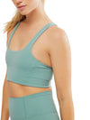 Never Better Square Neck Bra in Eucalyptus