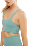 Never Better Square Neck Bra in Eucalyptus