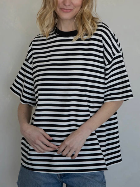 Walk The Line Tee in Black