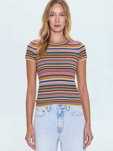 Selene Tee in Multi Stripe