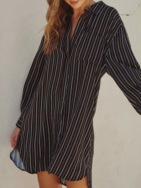 Call It A Day Shirt Dress in Black