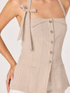 Cithara Top in Tan Checker
