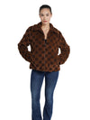 Suki Checker Jacket in Brown