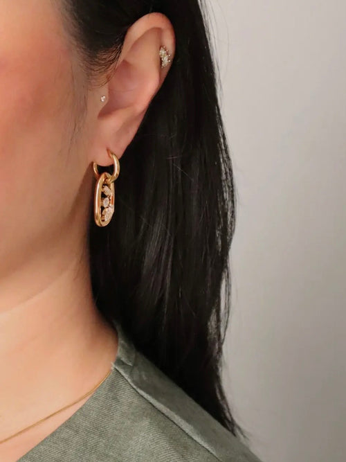 Florence Oval Drop Hoops