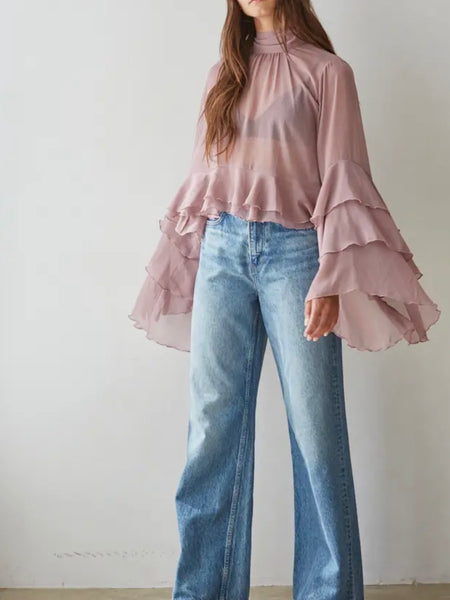 Clear As Day Blouse in Mauve