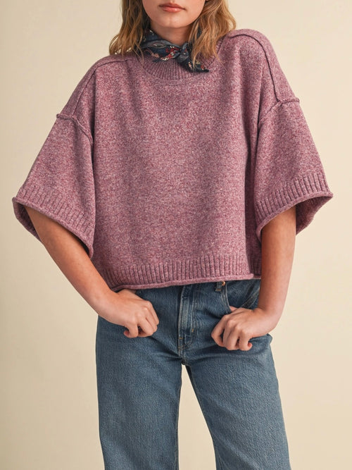MOCKtauk Will Never Be The Same Sweater in Mulberry