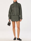 Cooper Jacket in Black Green Plaid