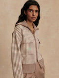 Ablett Jacquard Knit Jacket in Taupe