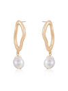 Open Circle Freshwater Pearl Earrings