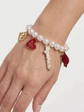 Arkansas Pearl Charm Bracelet
