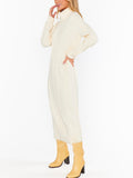 Montreal Midi Dress in Cream Cable Knit