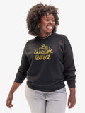 Sweatshirt in Le Weekend Black & Marigold