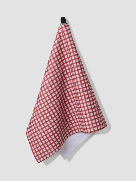 Fireside Plaid Red Tea Towel