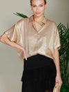 Liquid Gold Blouse in Metallic