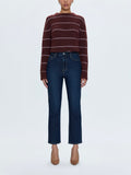 Bri High Rise Slim Straight Jean in Focus